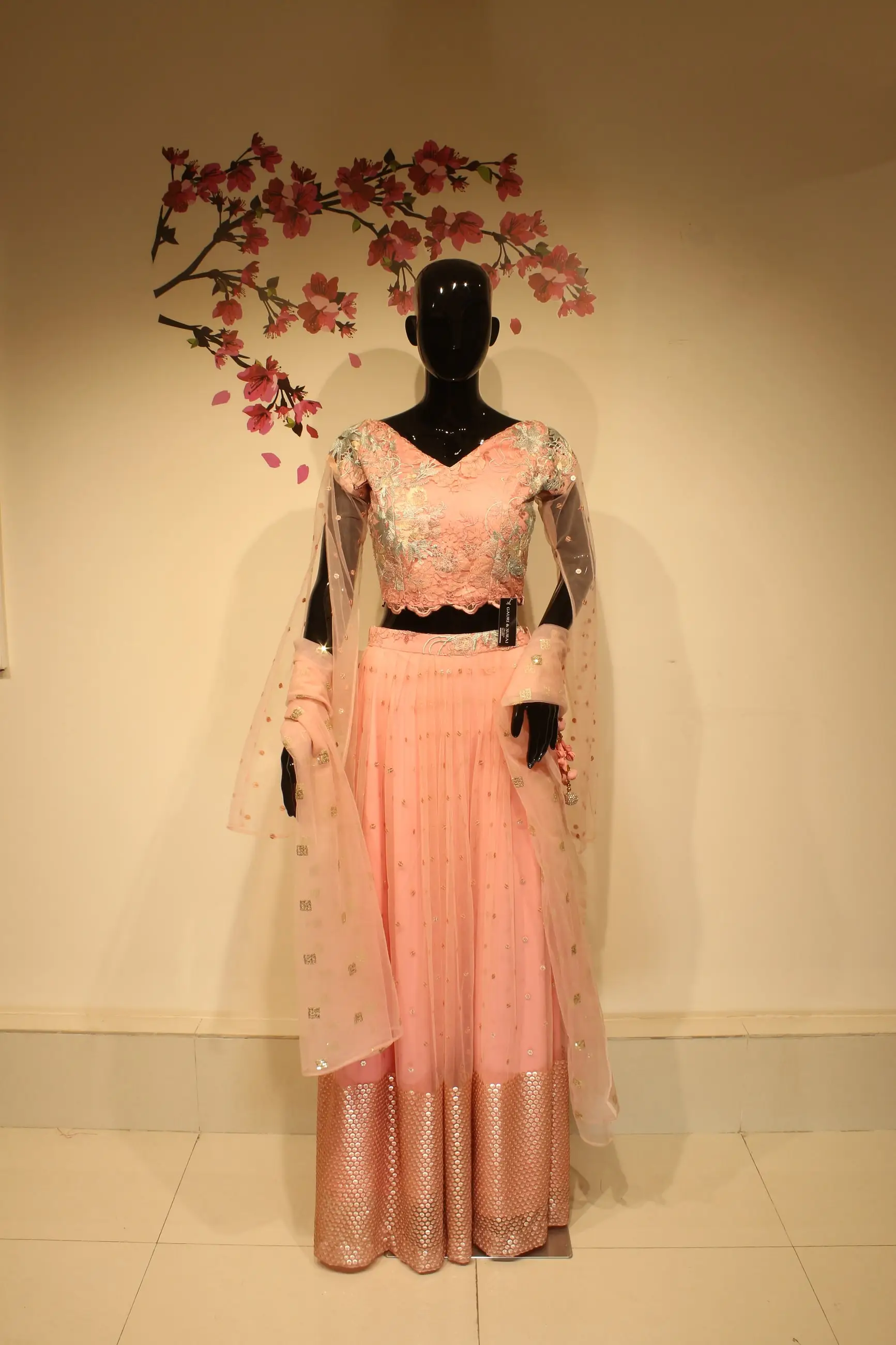 Blush Cape Lehenga