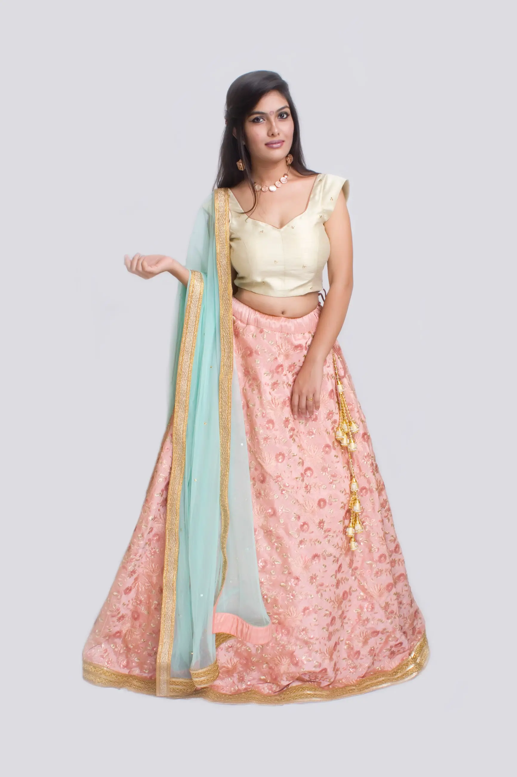 Peach Blossom Lehenga